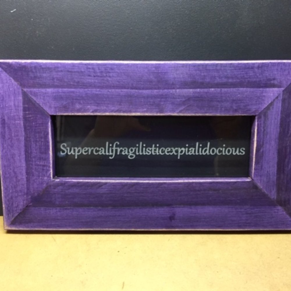 Mary Poppins Inspired Etched Glass & Wood Sign - Picture 2 of 5